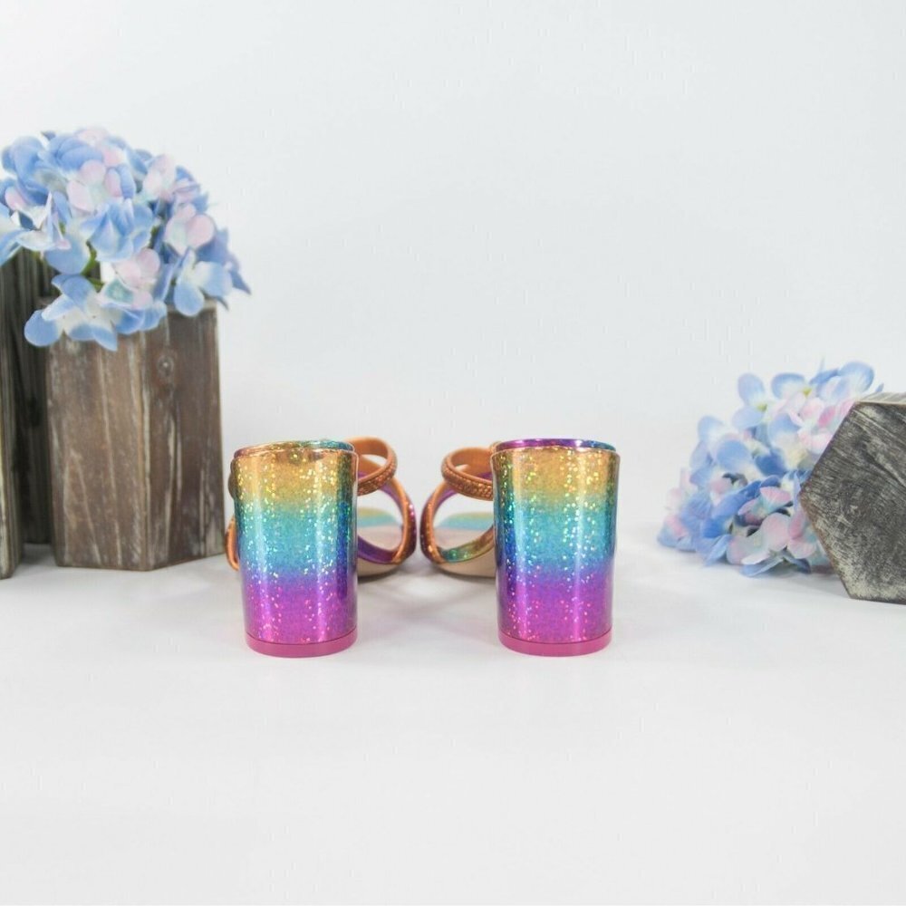 Sophia Webster Freya Rainbow Leather Mid Mules - Picture 6 of 8